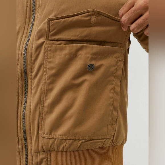 ‼️KSUBI MENS CHARTER BOMBER JACKET  TAN/BROWN SZ M - Picture 9 of 16